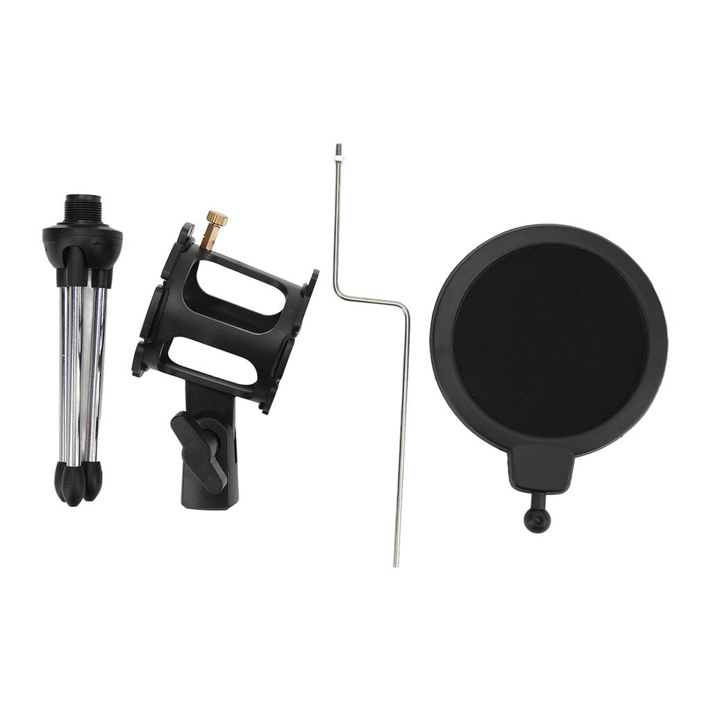 Foldable Microphone Shockproof Stand Pop Filter Holder Kit for Recording Studio Live Broadcast