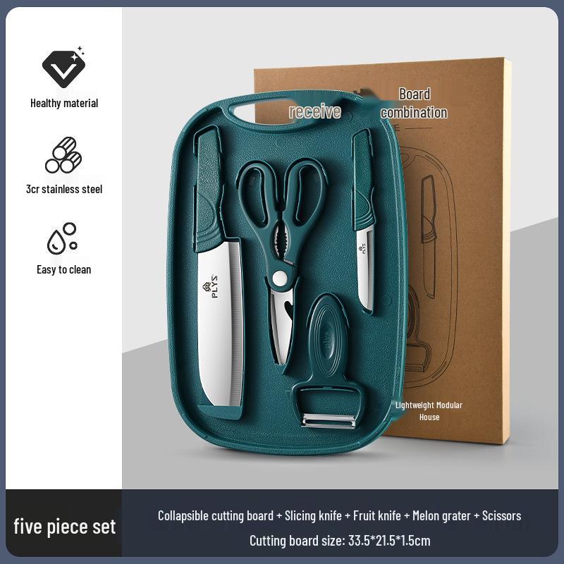 Portable Baby Toddler Food Prep Set: Knife & Cutting Board Combo