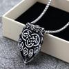 Viking Bear Claw Pendant Necklace for Men Titanium Steel Triangle Design