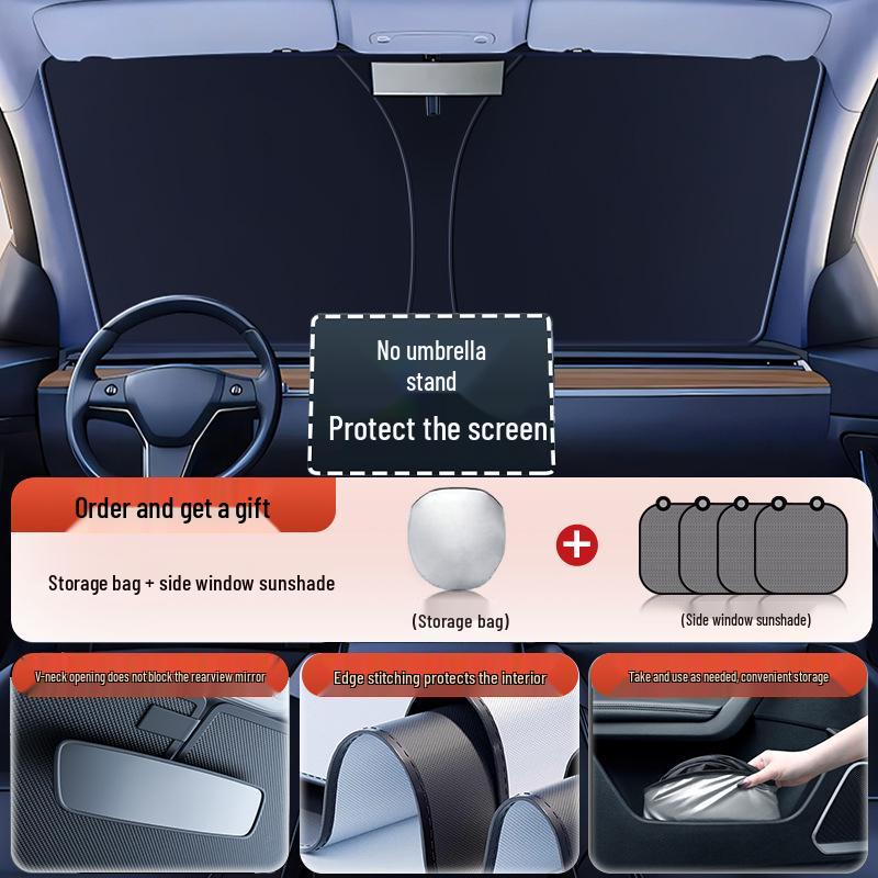 Haval Car Window Sunshade: Heat Insulation Umbrella for H6, Mythical Beast, Big Dog, H2H9, and F7 Front Windshields.