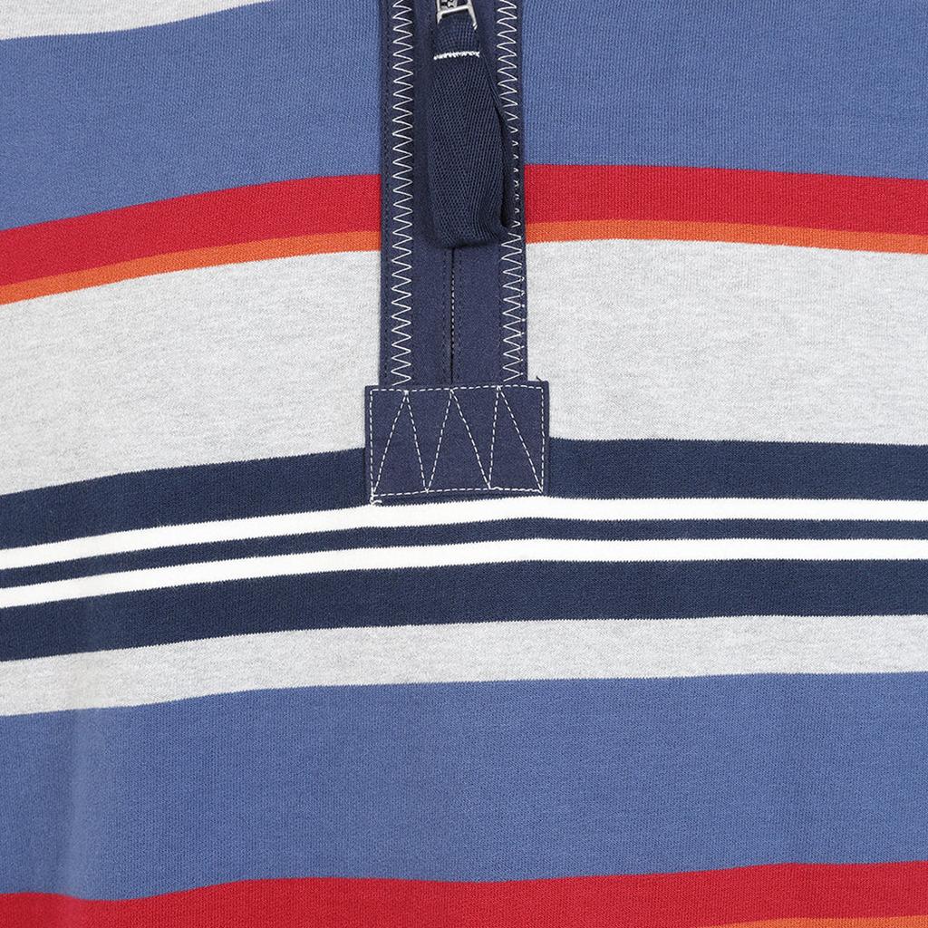 Lazy Jacks Mens Striped Quarter Zip Sweatshirt