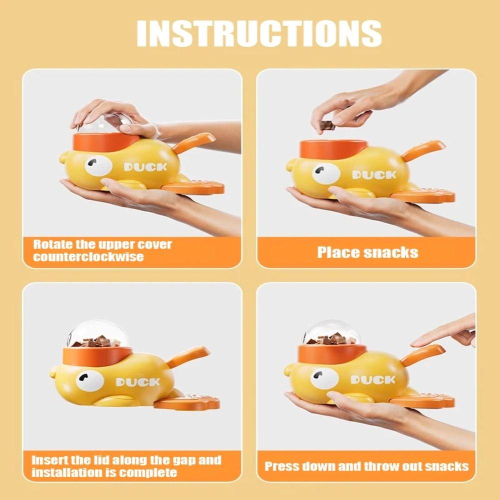 Fashion Little Yellow Duck Pet Leaking Device Cartoon Anti-slip Automatic Pet Feeder Puppy Leaking Pet Supplies
