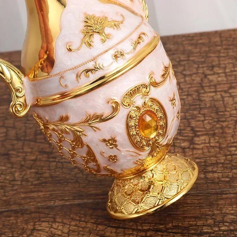 Vintage Wine Glass Pot Set Palaces Style Home Decoration Props Wedding Commemorative Daily Necessities Special Holiday Gifts