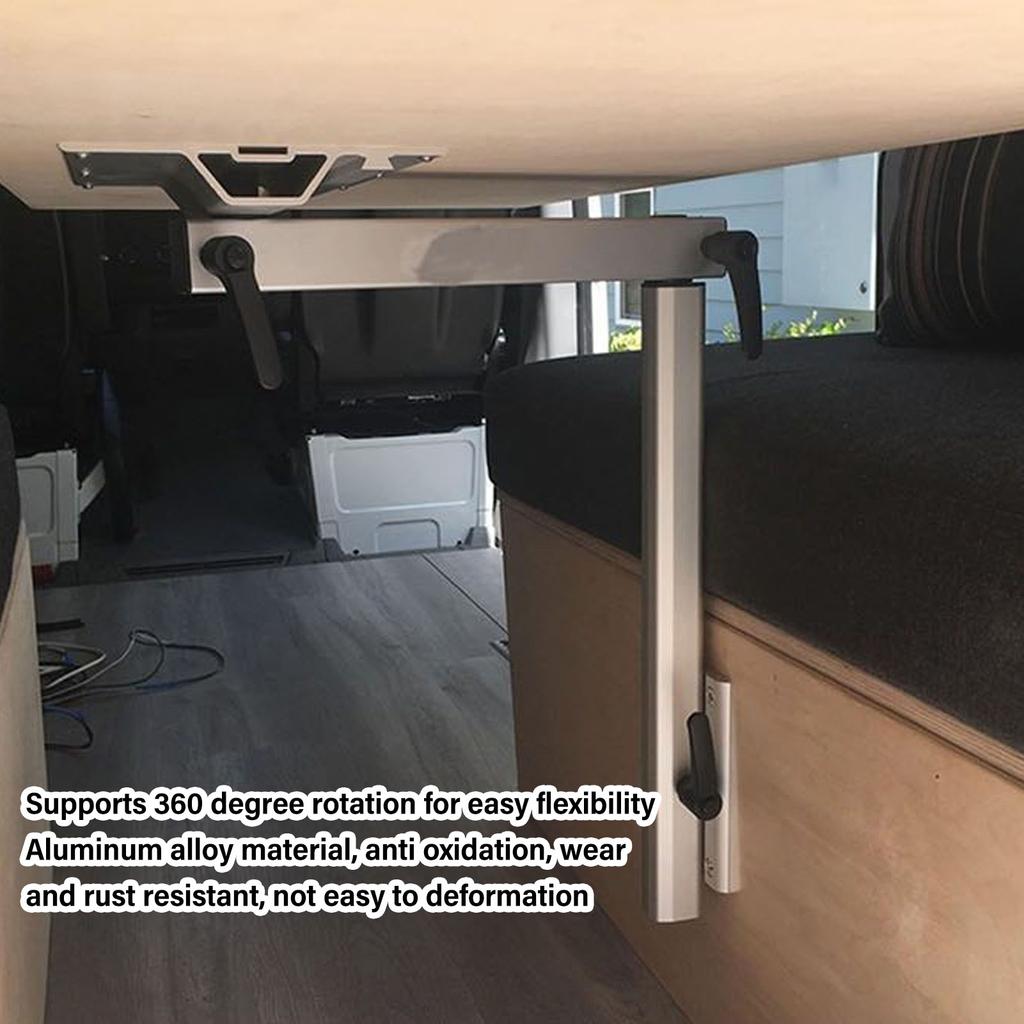 Boottischbein Stabile Stütze Anti-Oxidation 360-Grad-Drehung Wohnmobil Abnehmbares Tischbein Abnehmbar Weiß für Wohnmobil
