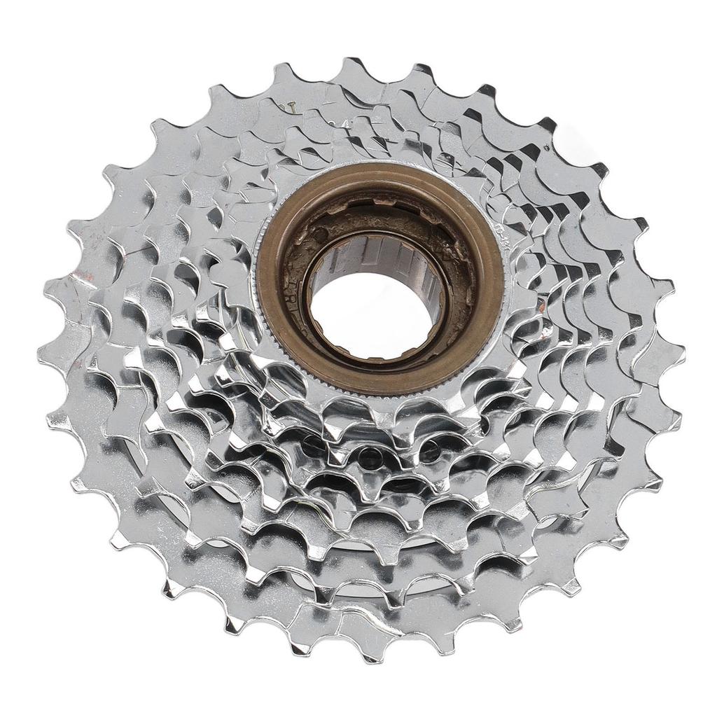 Bicycle Freewheel Sliver Steel 8 Speed 13‑28T Threaded Flywheel for Mountain Bike