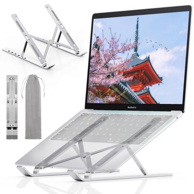 ZEEKK Suporte de Mesa para Laptop em Liga de Alumínio, Tablet, Dissipação de Calor, Ergonômico, Altura e Ângulo Ajustáveis, Adequado para Laptops de polegadas, Dobrável, Leve,