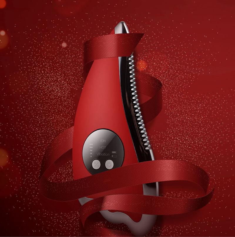 K·SKIN Elektrisches Guasha-Kratzbrett-Massagegerät, EMS, Mikrostrom-Vibrationsmassage, Heißkompresse mit konstanter Temperatur