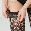 Lace Trimmed Floral Embroidered Fishnet Over Knee Sexy Non-Slip Silicone Edge Long Tube Socks Women Sexy Lace Fishnet Stockings#