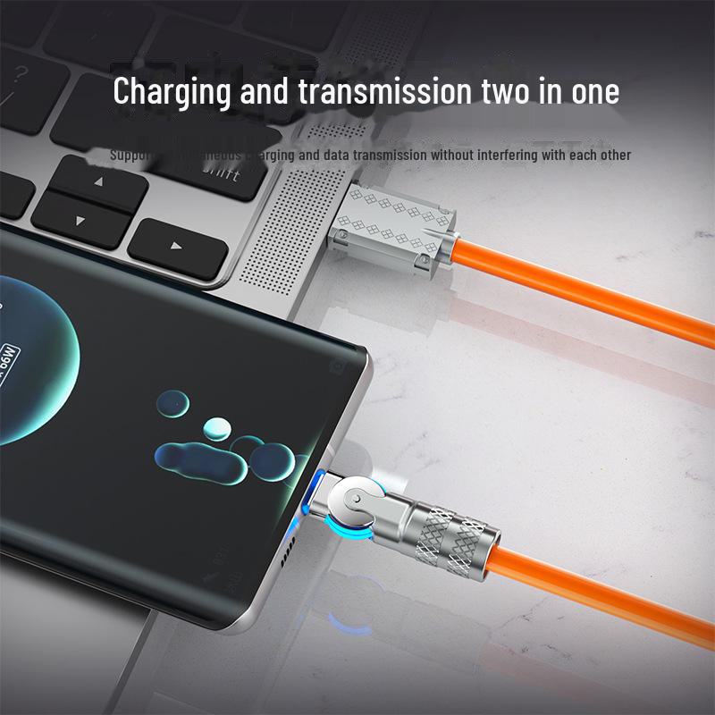 6A drehbares Winkel-Superschnellladekabel Typ C für vivo-, Huawei-, Apple- und OPPO-Telefone