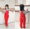2026 Kids' Down Cotton Pants: Warm Autumn/Winter Overalls for Boys & Girls, Solid Colors.