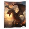 Cool black gold dragon blanket soft flannel blanket living room bedroom sofa office decoration blanket