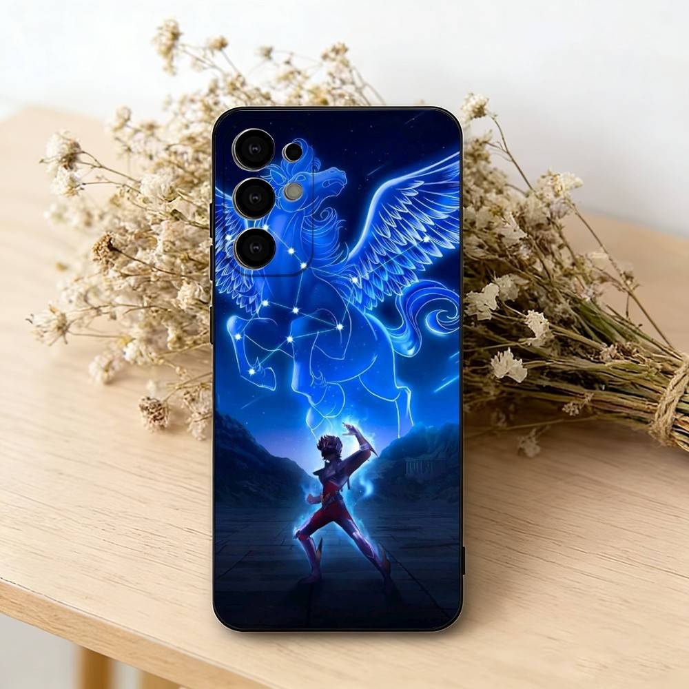 

Saint S-Seiya K-Knights Phone Case Black Silicone Soft For Samsung S25,S24,S21,S22,S23,S30,Ultra,S20,Plus,Fe,Lite Samsung S21plus