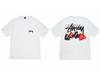Chemise à manches courtes imprimée style américain STUSSY STU693 Blanc