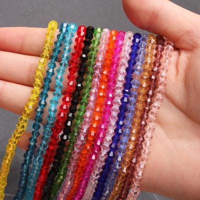 High Quality About 80-90Pcs Bicone Loose Beads 4MM Fashion Crystal Diy Supplies Czech Beads Seed Beads For Jewelry Making Glass Gift 1 String