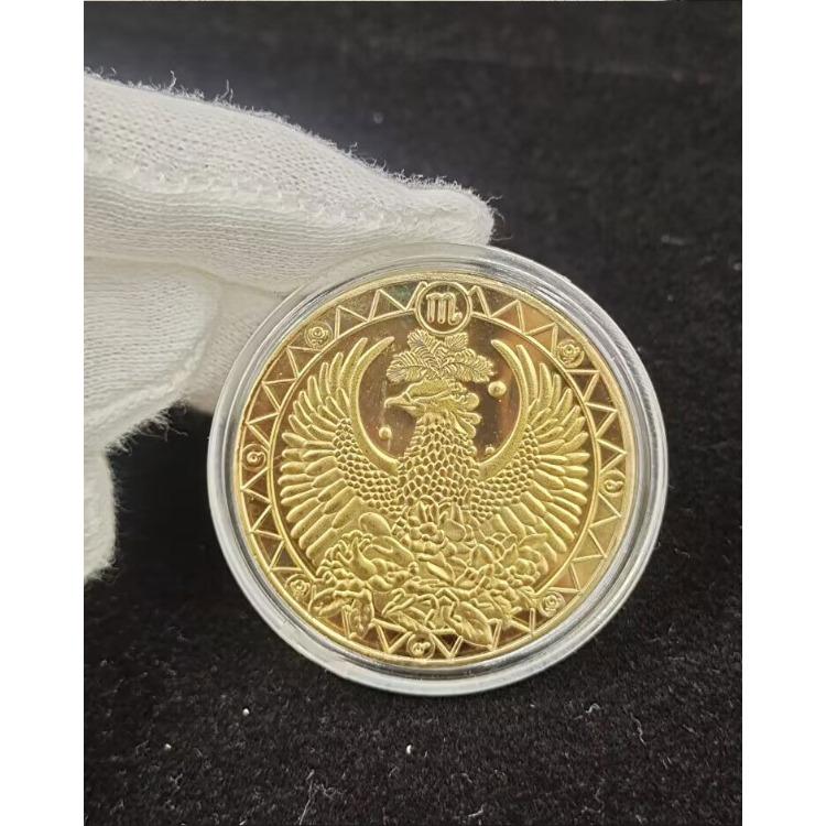 Dwanaście pamiątkowych medali konstelacji Złote monety Wróżka Zębówka 12 rękodzieła zodiaku Monety europejskie i amerykańskie Monety konstelacji Szczęśliwego Strażnika