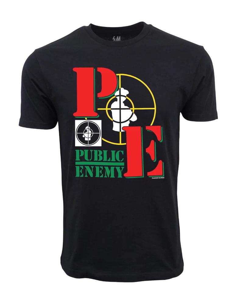 1980s Pe Enemy One East Coast Hiphop Sniper Color Logo T Shirt S