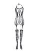 Sexy Crotchless Lingerie For Women Fishnet Teddy Bra Set Erotic Costumes Stretch Mesh Hollow Bodystockings Female Underwear Sets