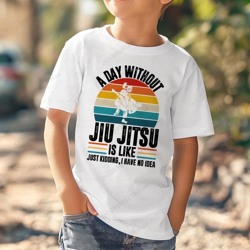 Jiu Jitsu Rashguard Murder Yoga Kid Casual Children Tshirt New Print Girls T Shirt Short Sleeve O-neck Summer Tops T-shirt