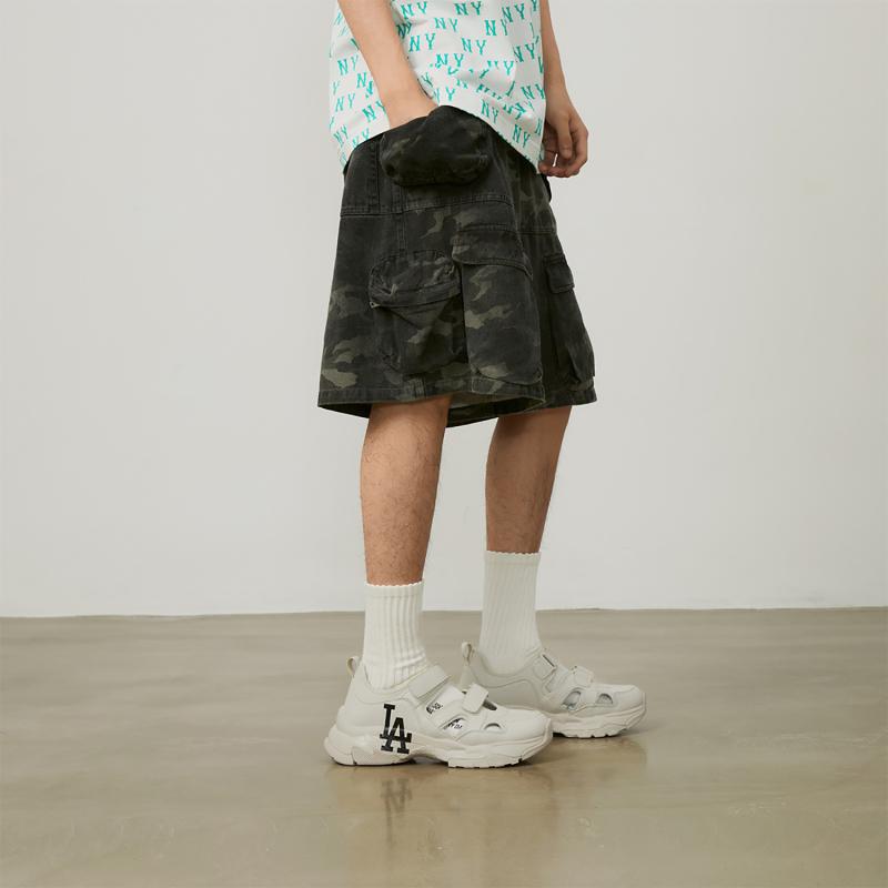 MLB Sandal Chunky Mask Breathable River Trekking Shoes Unisex Beige Sneakers 3ASDCH143-07CRS