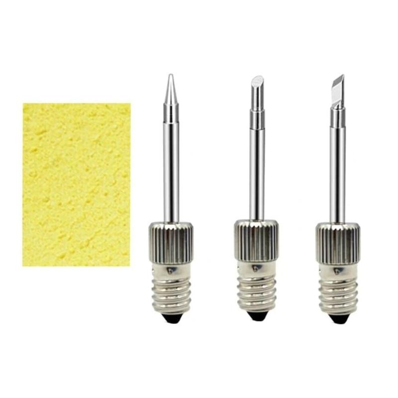 

3Pcs E10 Interface Soldering Iron Tips Welding Soldering Tips USB Soldering Iron Head Replacement Threaded Soldering Tip 1