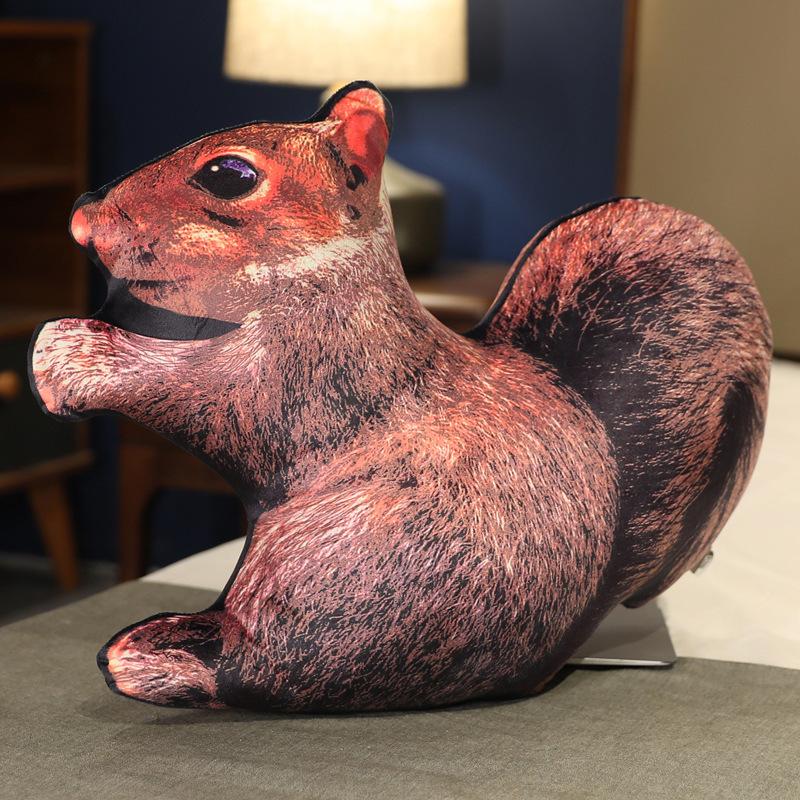 

Simulation Animal Rabbit Squirrel Throw Pillow Plush Toy Doll Duck Owl Doll Sofa Pillow Birthday Gift 45cm（0.2kg）