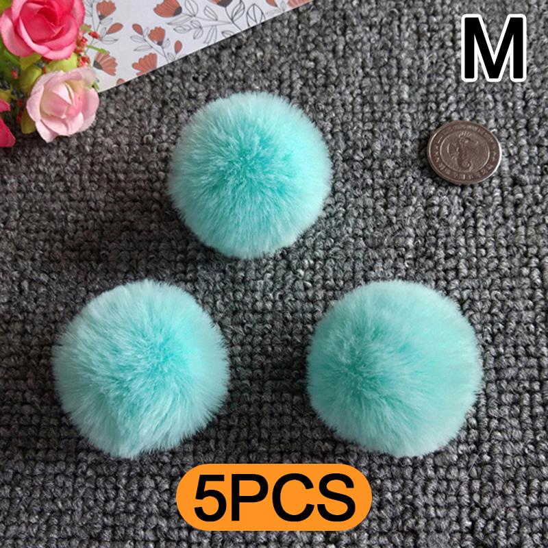 5Pcs 4cm 5cm Soft Pompom Balls Fluffy Pom Pom For DIY Handcraft Hats Clothing Faux Rabbit Fur Pom Poms Sewing Supplies