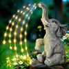 Elefant Harz Solare Gartenlampe Skulptur für Außenbereich, Villa, Innenhof oder Wohnzimmer Dekoration