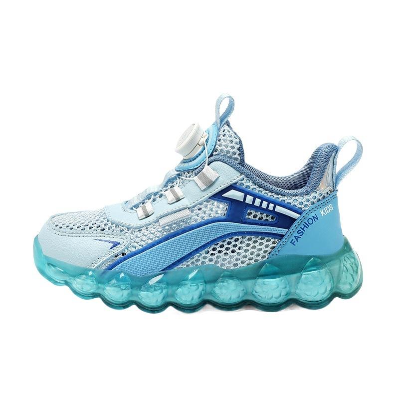 Summer middle and older children and adolescents single mesh breathable and lightweight rotating button children's shoes, primary and secondary schoo