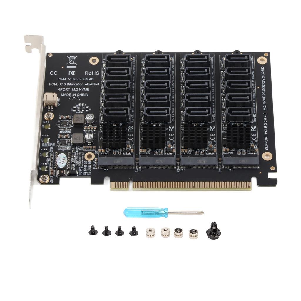 PCIE X16 Expansion Card DC Power Chip Stable Operation JMB585 Chip PCIE to SATA 6G Adapter Card