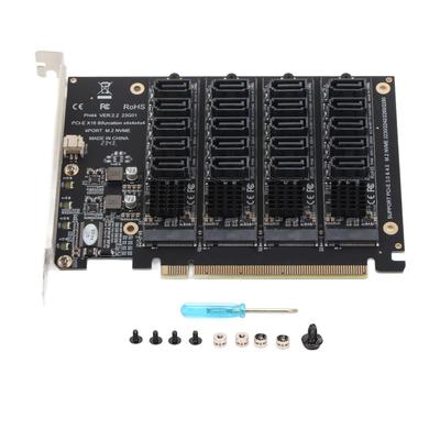 Karta rozszerzeń PCIE X16 Układ zasilania DC Stabilna praca Układ JMB585 Karta adaptera PCIE do SATA 6G