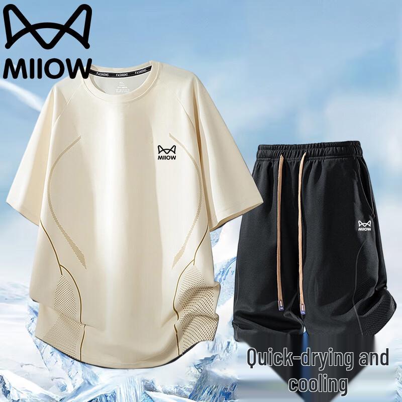 MiiOW Men s Summer Casual Short-Sleeve Set XL