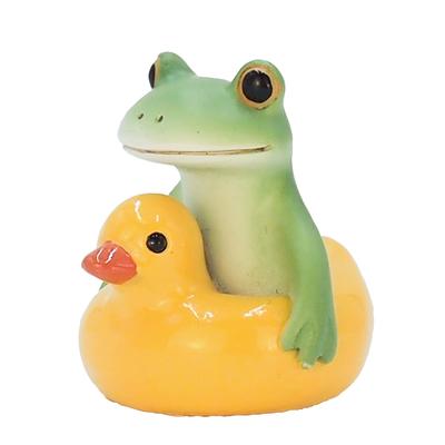 Tea Life Daikai Copeu Mascotte Grenouille Canard Flotteur et Grenouille L3.5 P3.5 H3.5 cm 621554