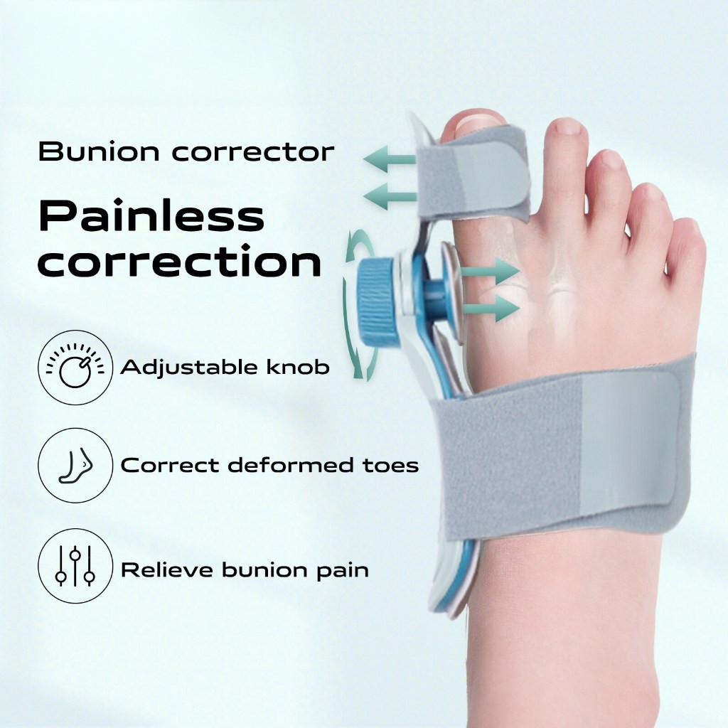 Корректор косточки большого пальца ноги Регулируемая ручка Выпрямитель большого пальца ноги Ортопедический Облегчение боли при косточке большого пальца ноги Корректор пальца ноги