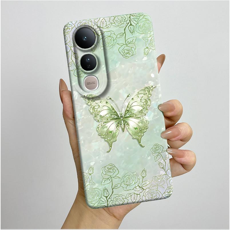 For Vivo V50 Lite 5G Phone Case Aesthetic Luxury Soft Silicone Shockproof Camera Lens Protective Back Covers Anti Slip Fundas