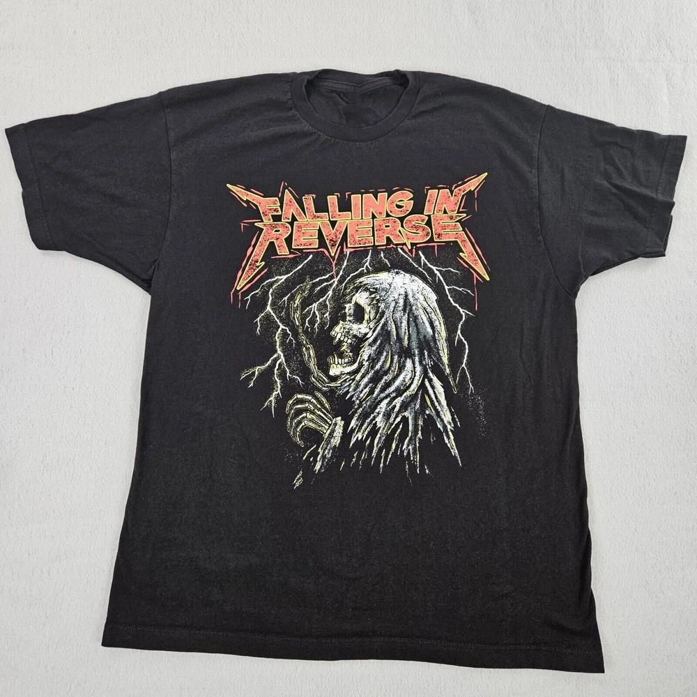 Falling In Reverse Band Electric Skeleton Heavy Cotton S to 5XL Shirt CK133 Unisex T-Shirt XXXXL