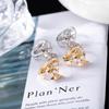 Elegant Zirconia Butterfly Fairy Earrings for Women - Stylish Retro, Versatile Daily Wear, High-End Niche Design, Sweet Studs In Ins Style
