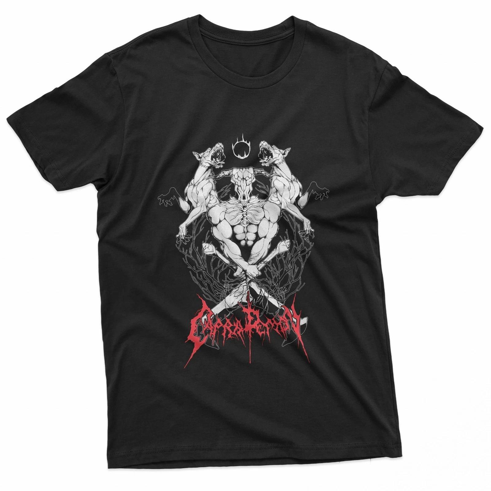 Horned Beast Warrior with Blades Gothic Demon T-Shirt L