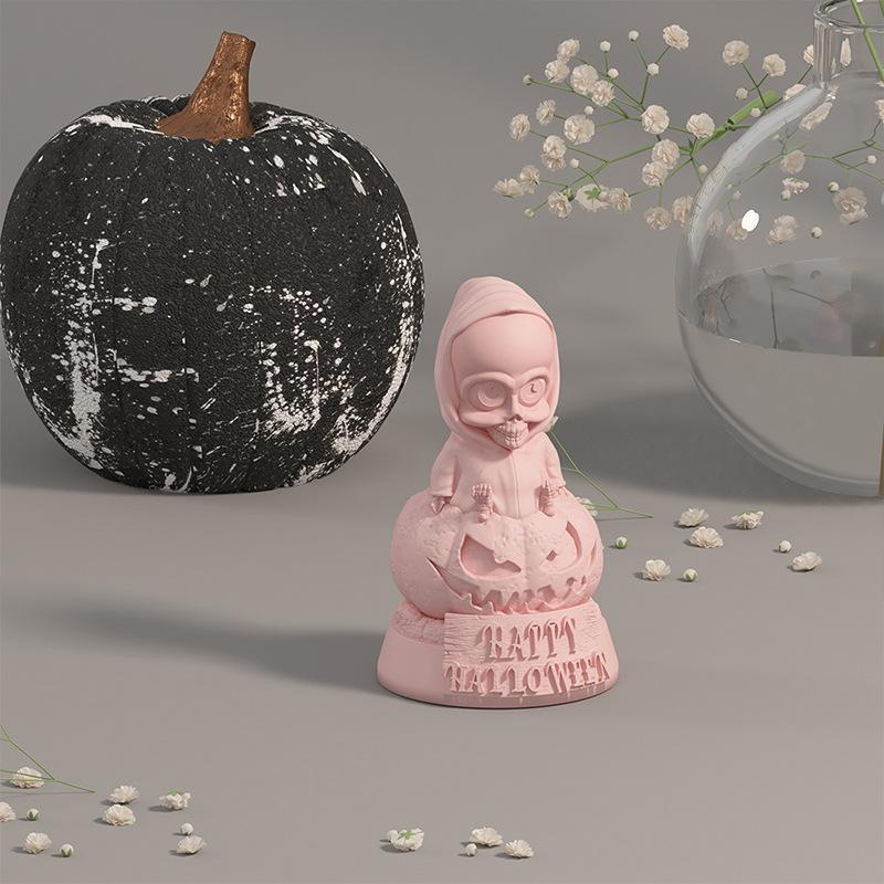 3D Cartoon Funny Ghost Silicone Candle Mold,Halloween Ghost Pumpkin Decor Making Mold,Diy Epoxy Resin Plaster Craft Casting Mold