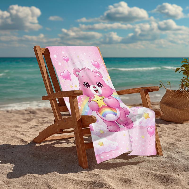 Ultra-Soft Beach Towel with Bear Theme,Ideal for Pool - Camping, Diving - Perfect Travel Essential, Vibrant Beach Towel.