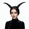 Pu Halloween Horns Headband Ox Horn Halloween Hair Hoop Personality Cosplay Hairband  Photo Props