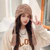 Ear Protection Wool Hat Female Versatile Knitting Tassel Plait Hat Autumn Winter Ladies Tassels Hat