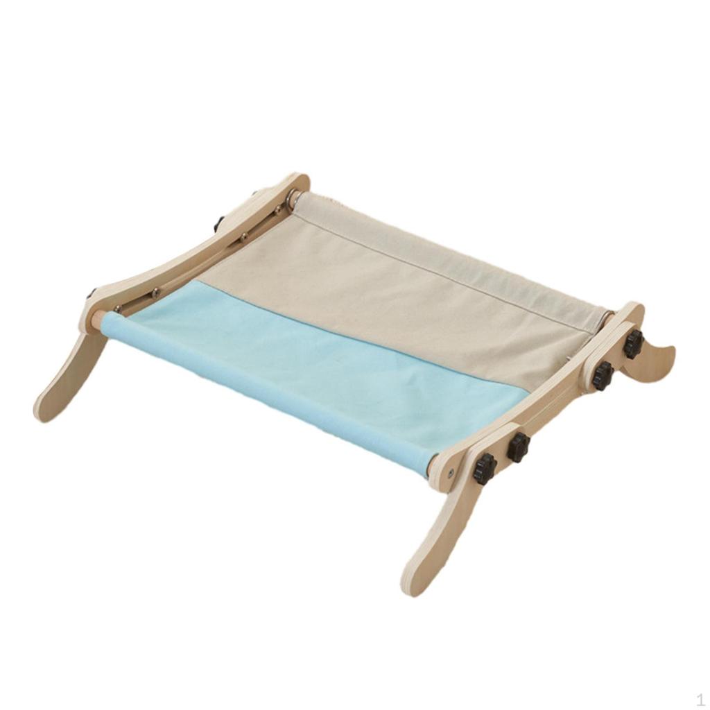 Cat Window Perch Hammock Durable with Wood Frame Space Saving Bed Lounge for Kitten