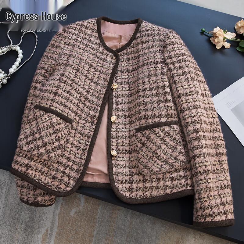 

Женский твидовый жакет «гусиная лапка» из смесовой шерсти XL