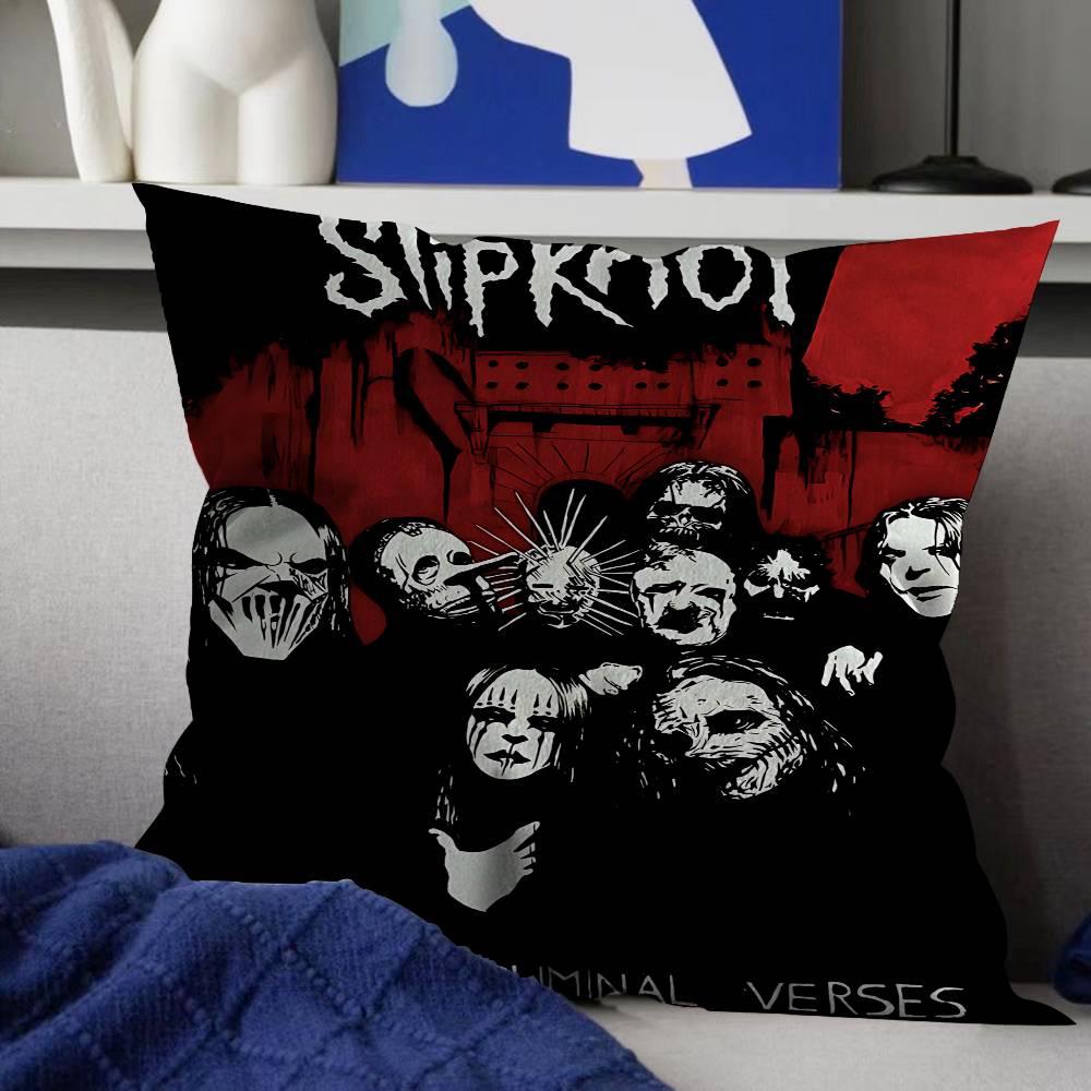 Band Rap Music S-Slipknot Cushion Cover Inches Farmhouse Decor Home Throw Pillow Covers For Couch Decorations