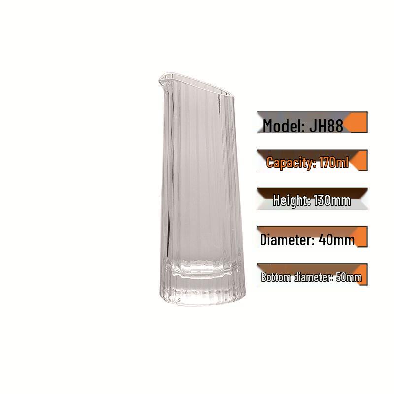 Striped Crystal Baijiu Decanter Set with Shot Glasses for Home and Bar Use