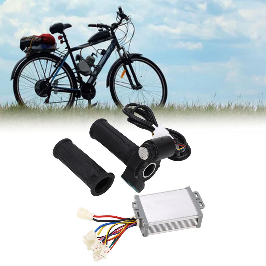 48V 1000W Motor Gebürsteter Controller Drehgasgriff mit Schloss Schlüsselset Elektrofahrrad Fahrrad Nachrüst-Controller-Kit