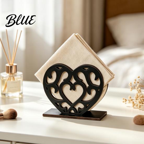 Nordic Style Tissue Storage Stand Rustic Wooden Napkin Holder Free Standing Paper Dispenser Modern Functional Wood Rack for Dining Table Coffee Bar