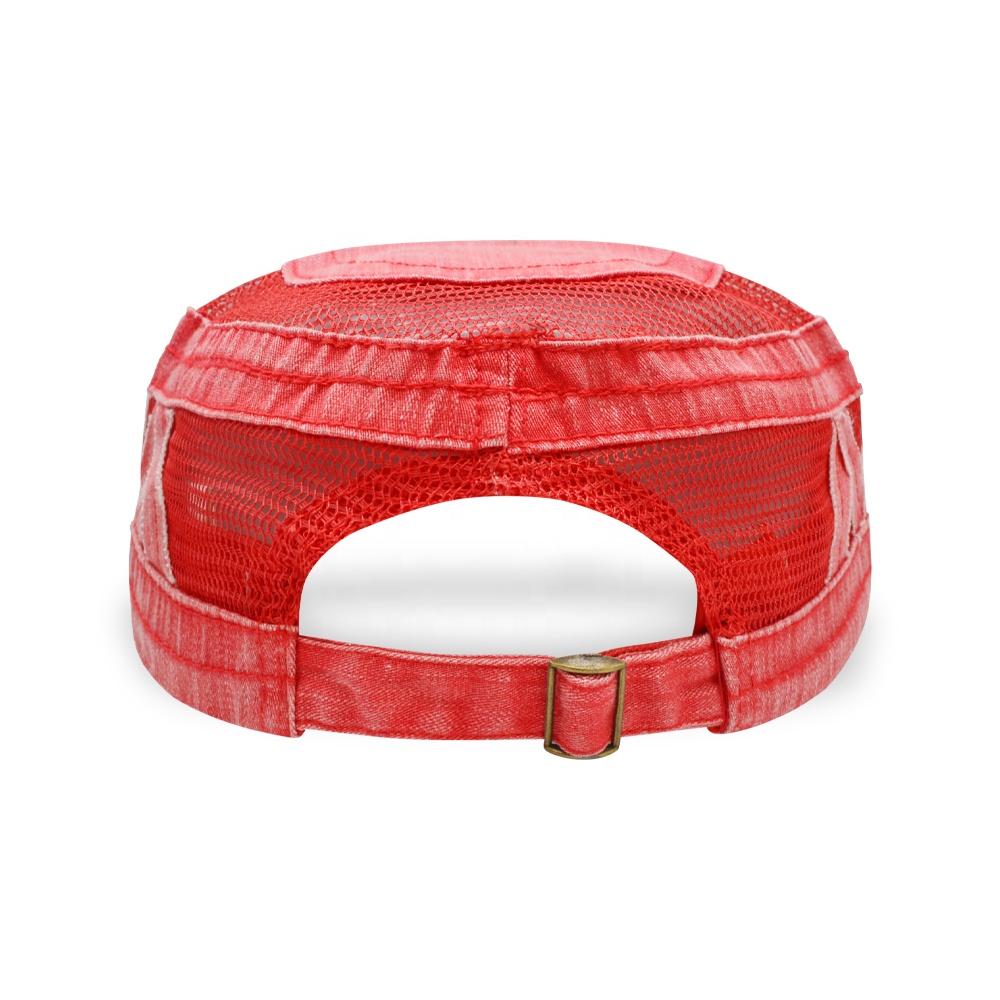 High Quality Outdoor Waterproof Flat-top Cap Anti-UV Pure Color Flat Top Worn-out Hat