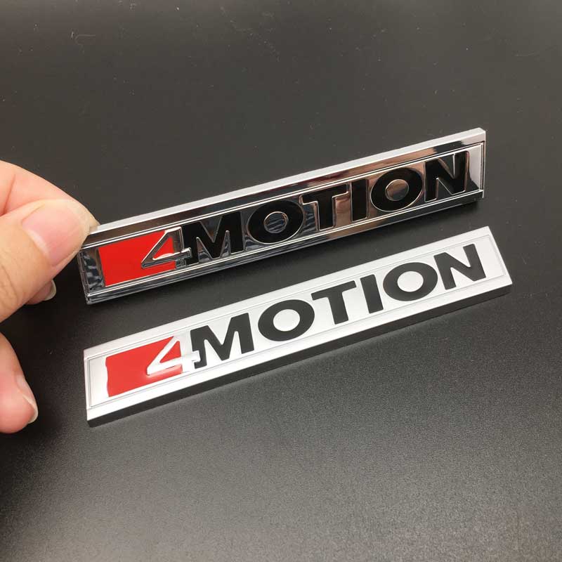 3D Metal 4 MOTION Front Grille Badge Sticker Car Rear Trunk Body Emblem for GOLF Polo Tiguan Jetta Car Styling