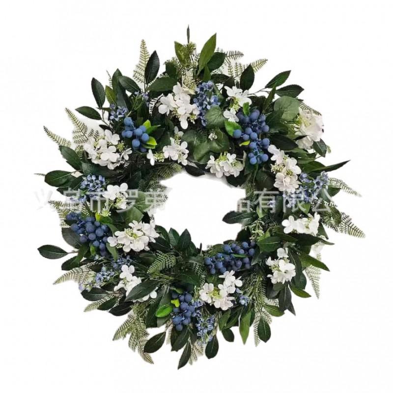 Easter Wreath Decor With Artificial Daisies Sunflowers Door Wall Hanging Home Party Decoration